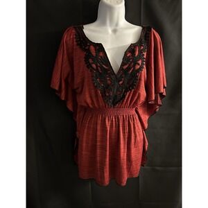 New Medium Chime Flared Cinch Waist Top #1471*9